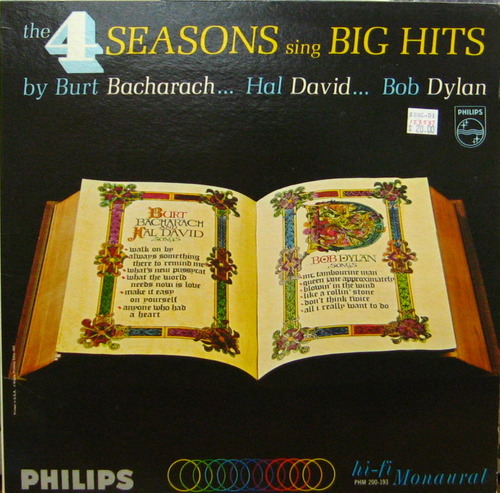 4 Seasons Sing Big Hits by Burt Bacharach... Hal David... Bob Dylan
