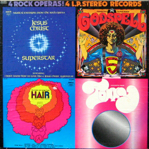 4 Rock Operas! Jesus Christ Superstar, Godspell, Hair, Tommy(4lp)
