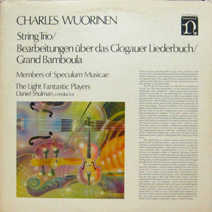 Wuorinen: String trio 외 2곡/Menmers of Speculum Musicae