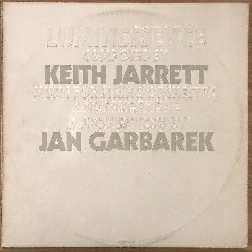 Jan Garbarek &amp; Keith Jarrett/Music for strings and saxophone(독일 오리지널)