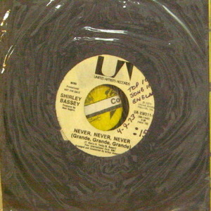 Shirley Bassey/Never, Never, Never (7 inch) 